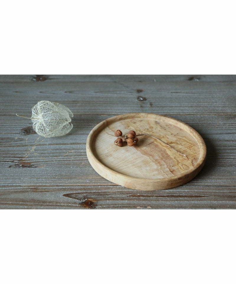 松野屋 / オリーブ木 ラウンドプレート16cm2