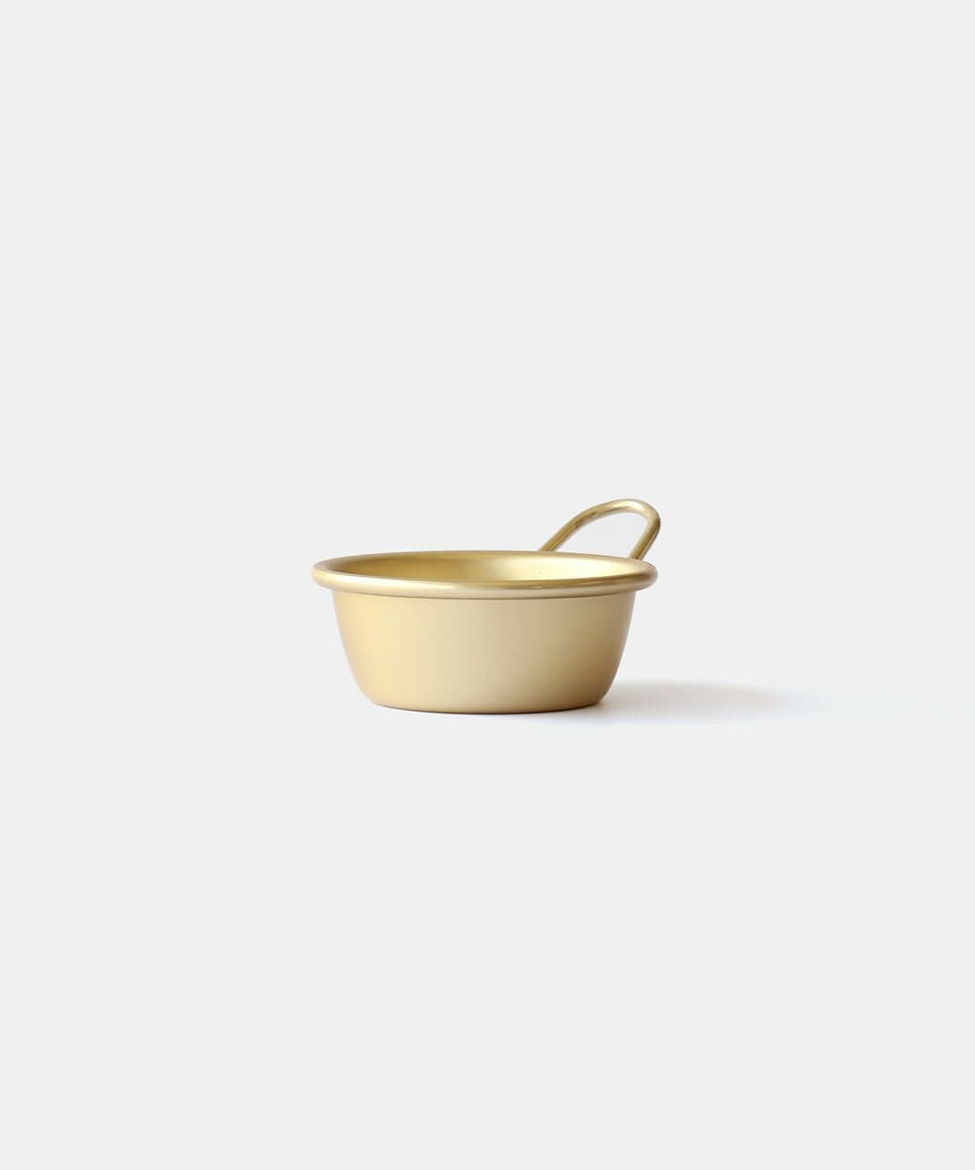 松野屋アルマイト手付マッコリコップシルバー/ゴールド 11cm