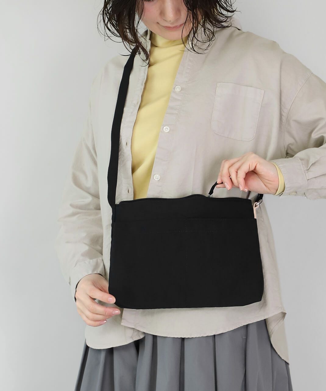 mumokutekiシンプルで丁度良いナイロンサコッシュ | mumokuteki