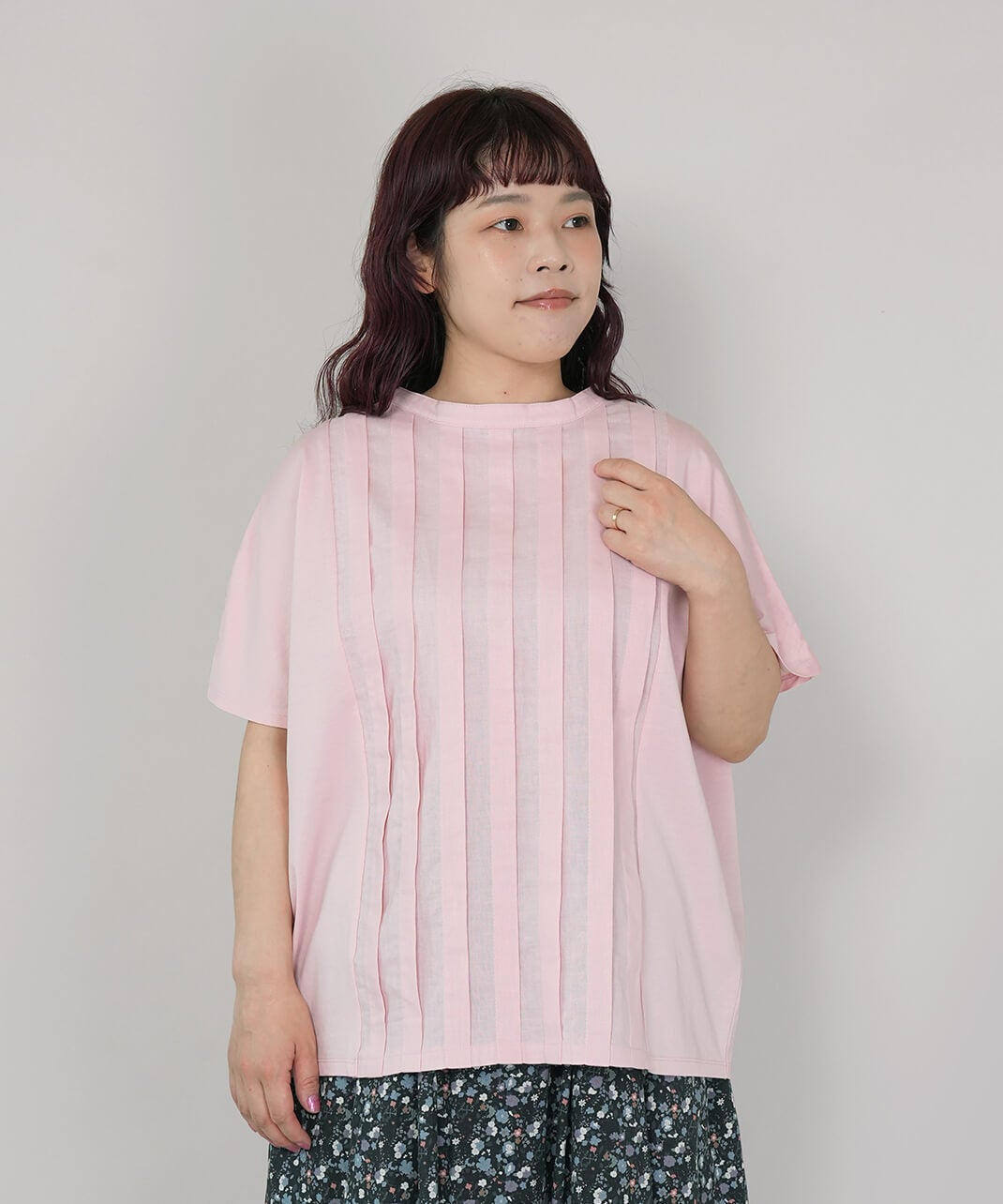 mumokuteki×LILASIC【WEB限定】ブラウスみたいなタック切替え