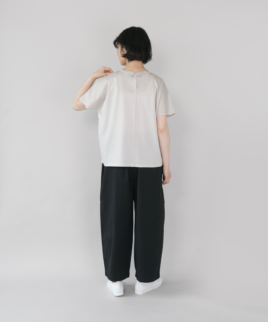 【タグ付未使用】 Reflect カットソー LL mumokuteki×LILASIC【WEB限定】ブラウスみたいなタック切替え
