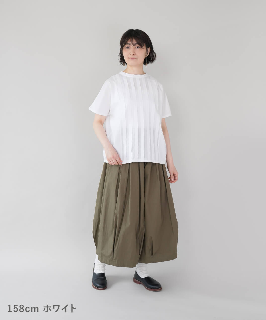 【タグ付未使用】 Reflect カットソー LL mumokuteki×LILASIC【WEB限定】ブラウスみたいなタック切替え