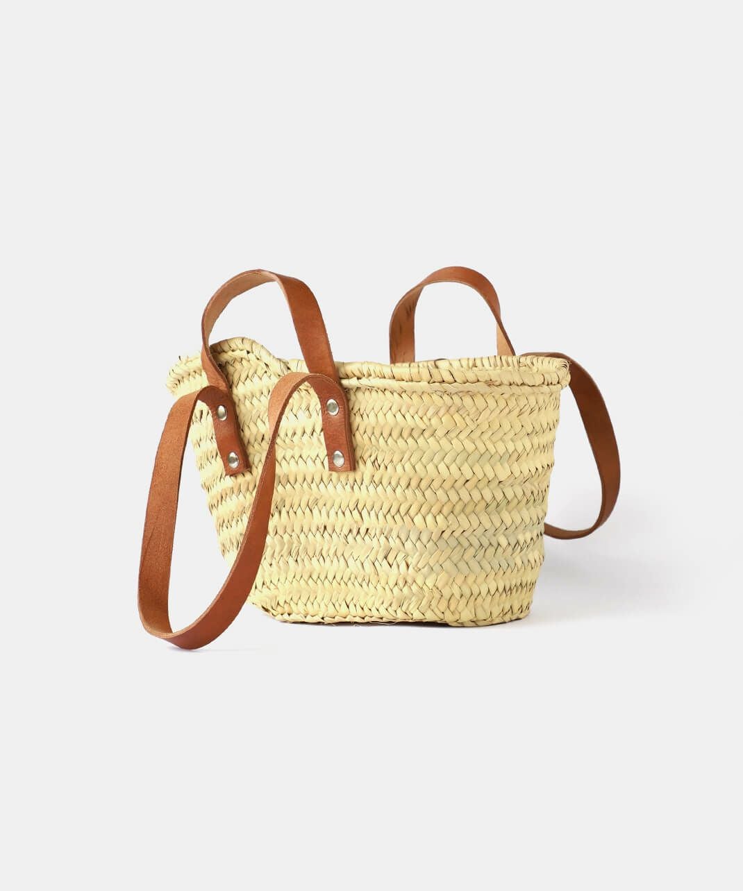 松野屋マルシェカゴ平革2ハンドル XS | mumokutekiオンラインストア