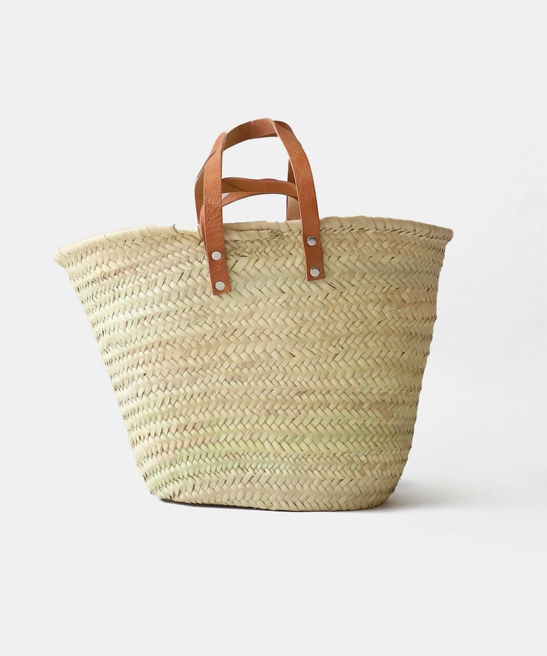 松野屋マルシェカゴ平革2ハンドル M | mumokutekiオンラインストア