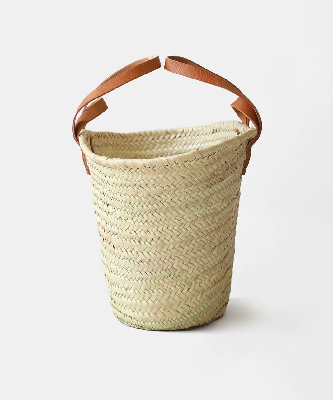 松野屋マルシェカゴ平革2ハンドル M | mumokutekiオンラインストア