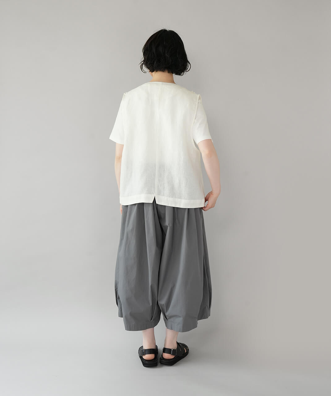 mumokutekiコットンタイプライターバルーンパンツ | mumokuteki