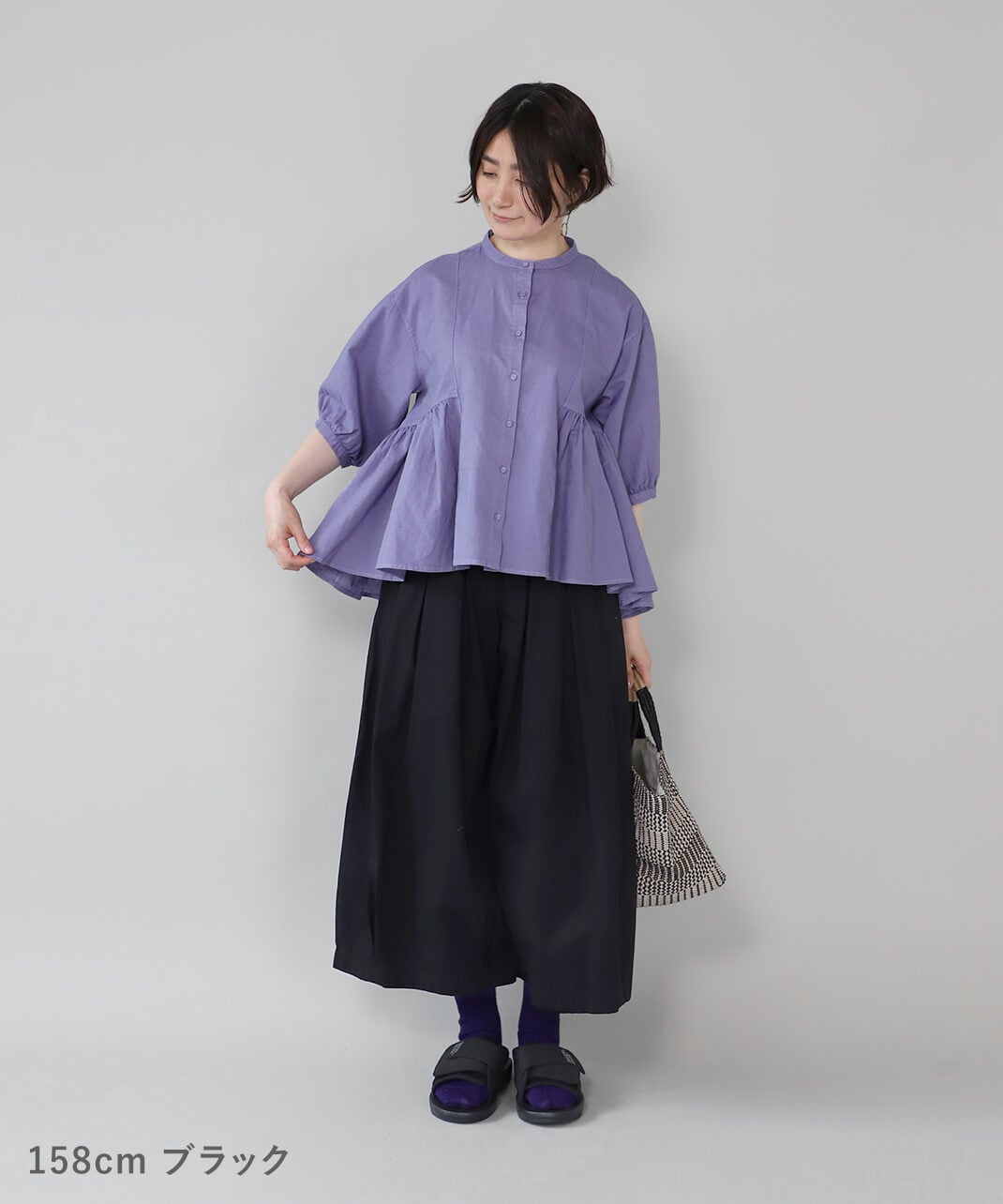 mumokutekiコットンタイプライターバルーンパンツ | mumokuteki