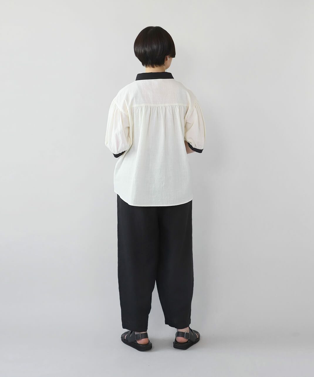 30%off】mumokuteki長さが選べる2サイズ展開のリネンコクーンパンツ