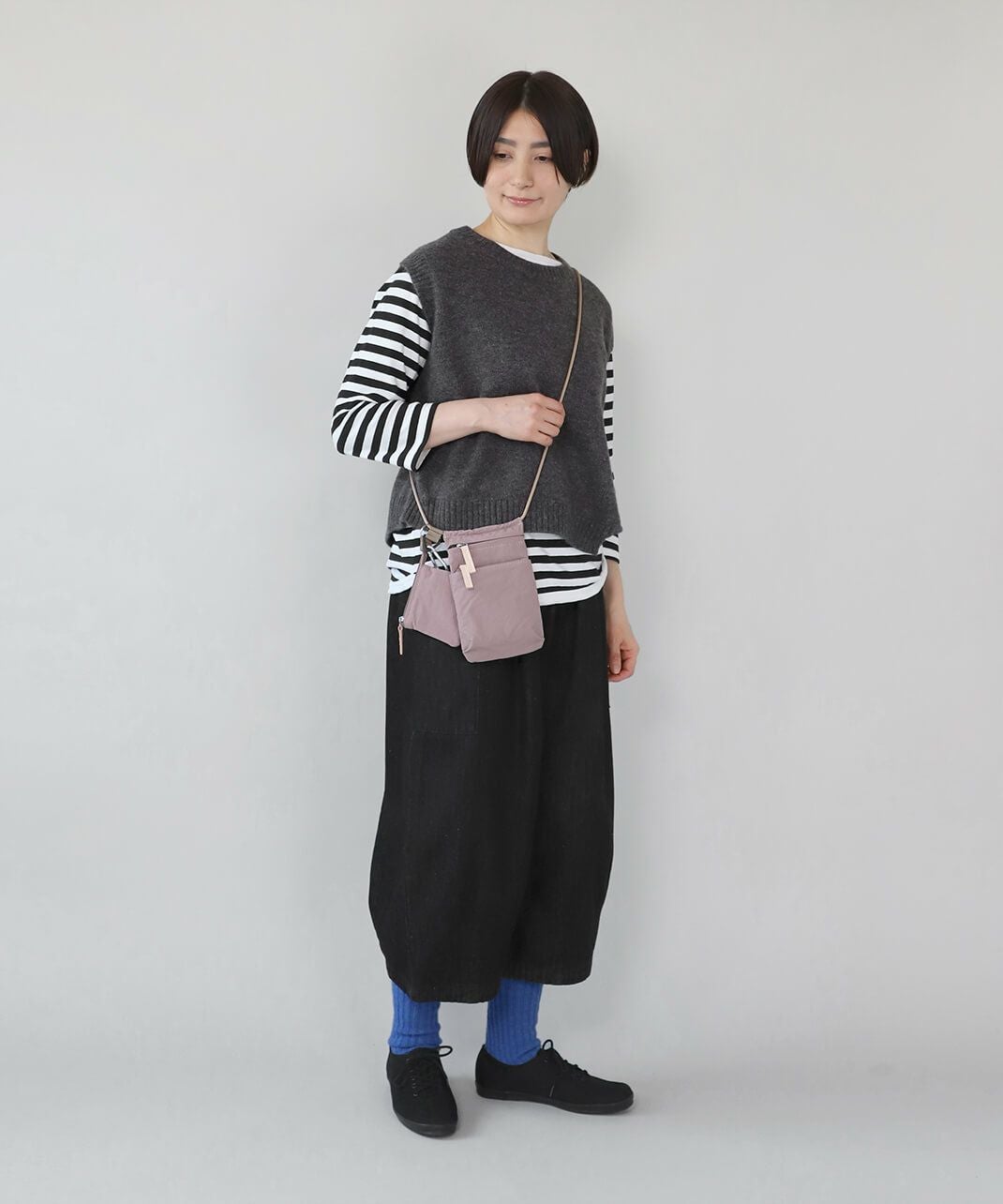 EARTH MADE6ポケットインサイドプリントミニショルダー | mumokuteki