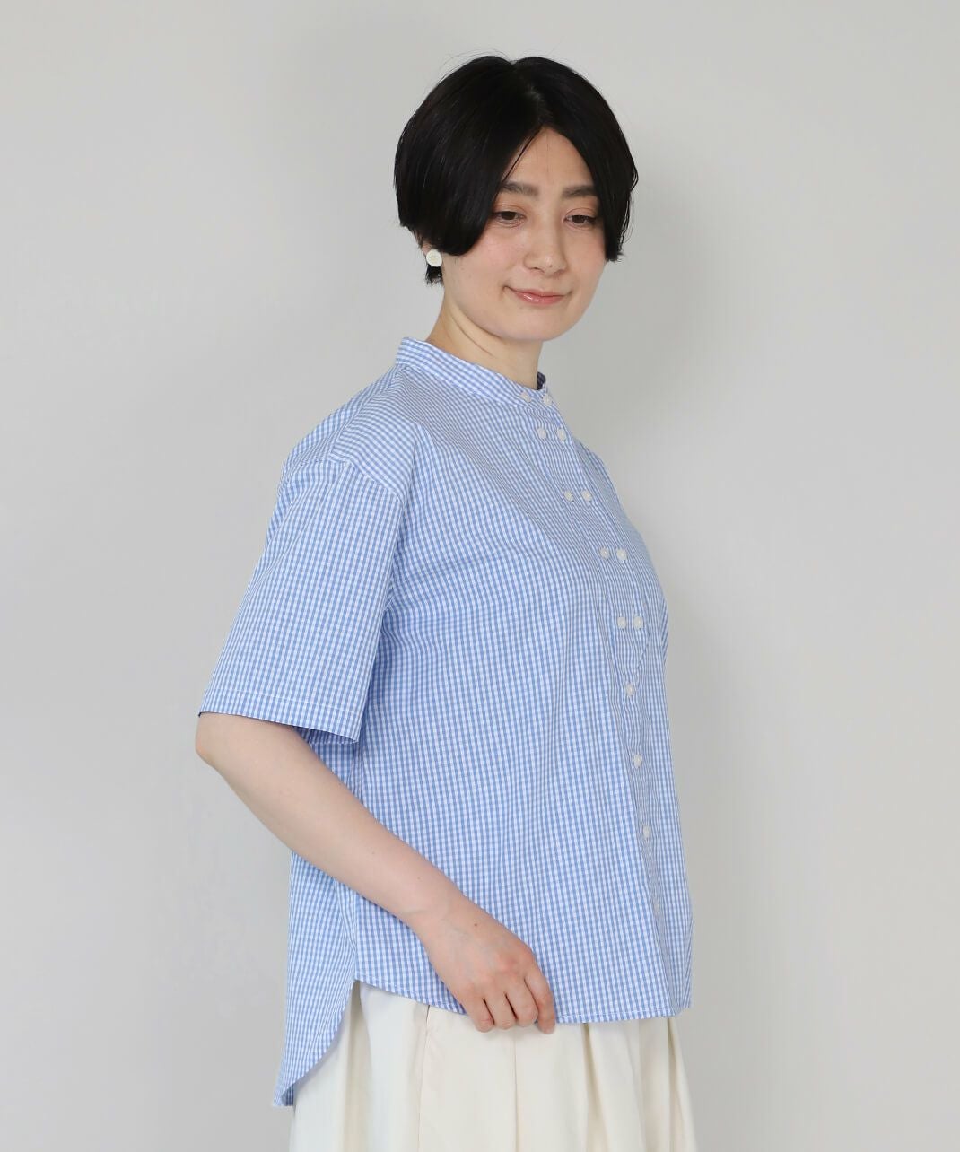 mumokuteki秘密のダブルボタン半袖シャツ | mumokutekiオンラインストア