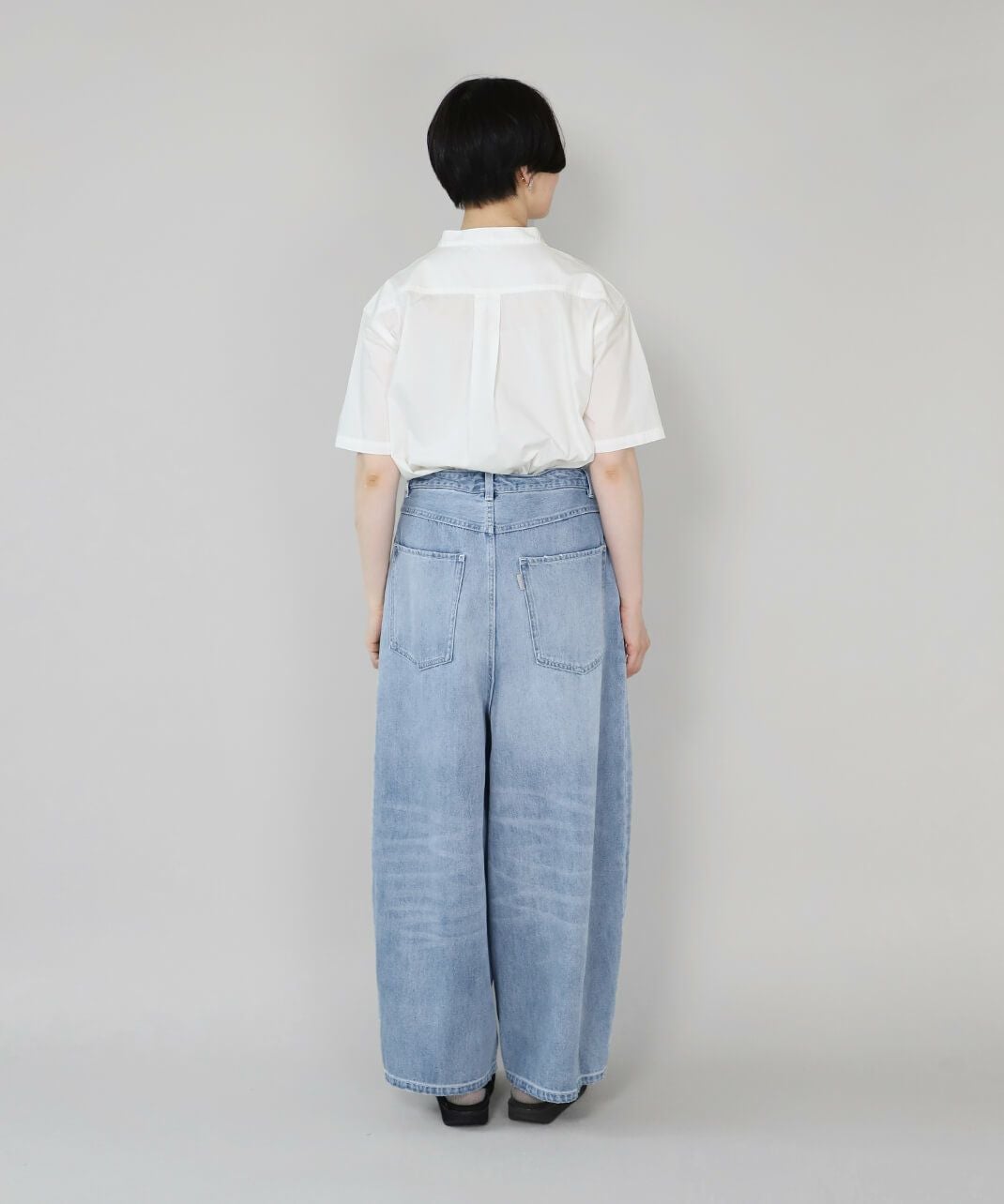 ❤新品タグ付　UNTITLED　ボタンシャツ　半袖ブラウス　ブルー UNTITLED｜アンタイトルのシャツ/ブラウス（ブルー・ネイビー/青色系