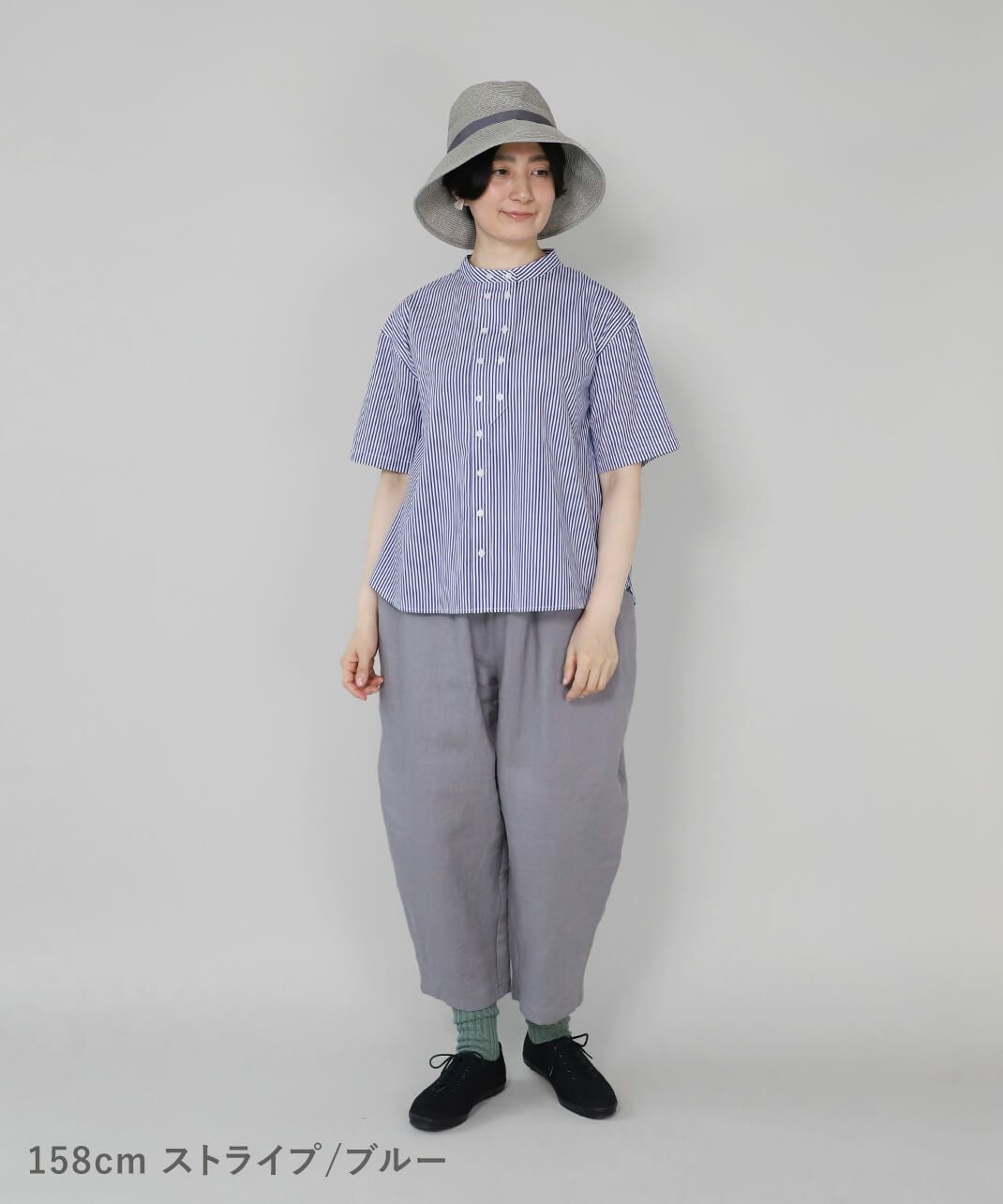 mumokuteki秘密のダブルボタン半袖シャツ | mumokutekiオンラインストア