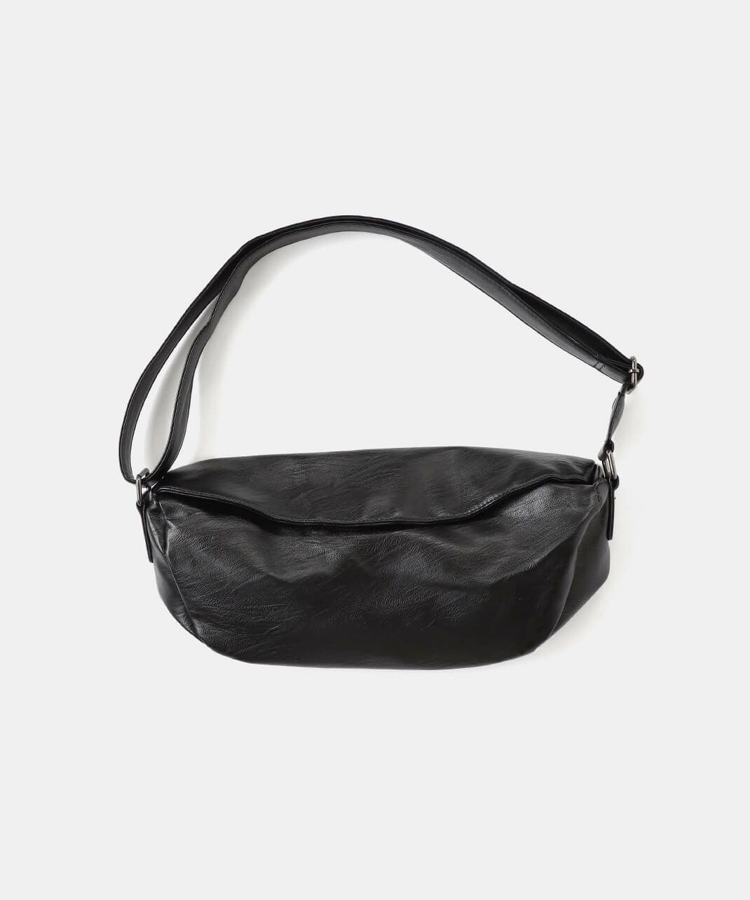 mumokutekiやわらか合皮のジップショルダーバッグ | mumokuteki