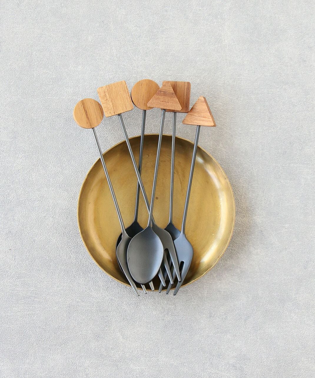 高桑金属ウッドカトラリー ブロック スプーン | mumokutekiオンライン