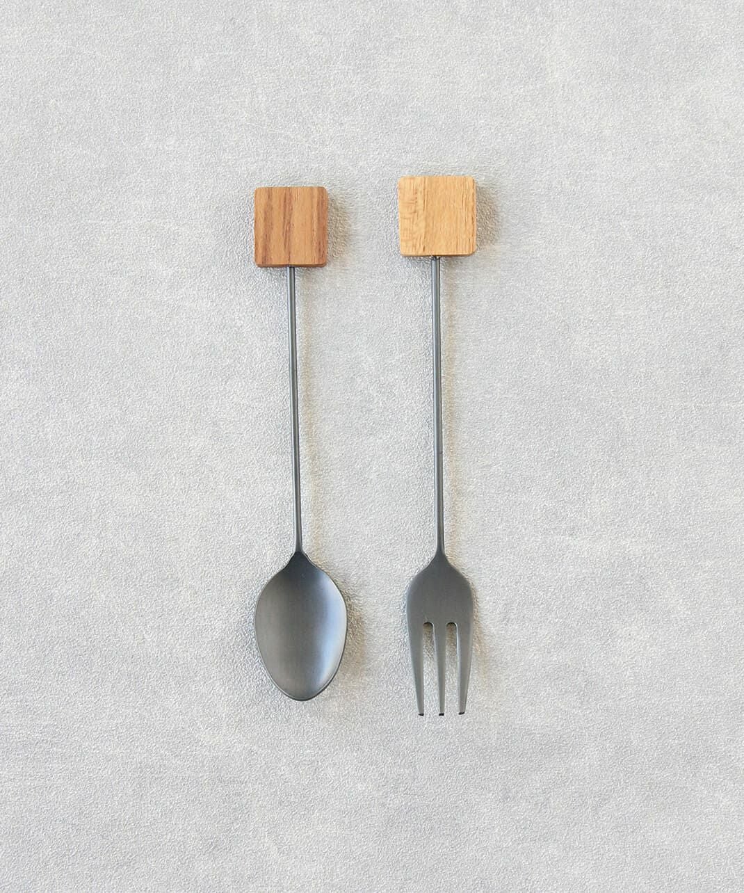 高桑金属ウッドカトラリー ブロック スプーン | mumokutekiオンライン