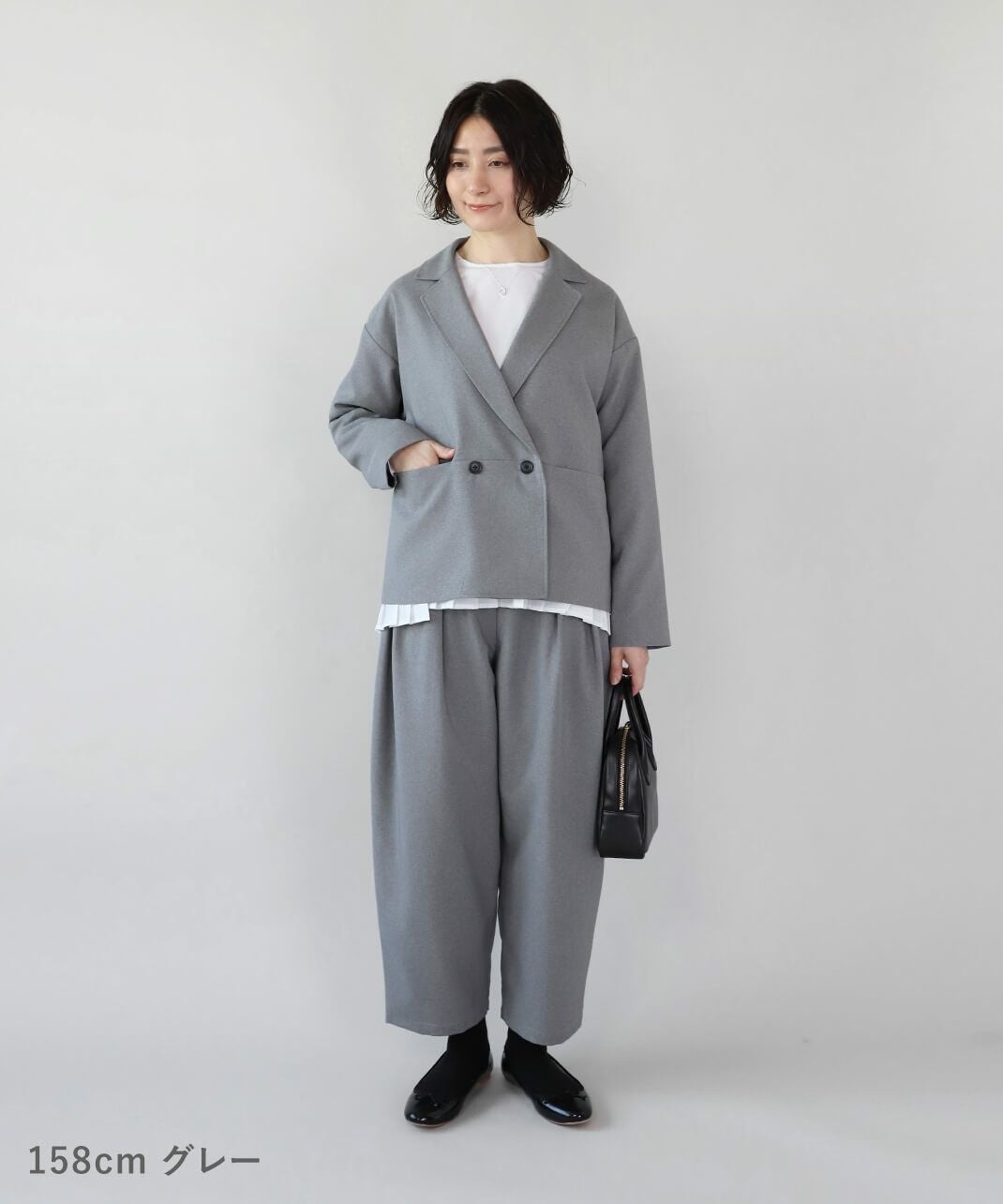 un cinqフォーマル対応イージーケア オックス生地テーラードジャケット