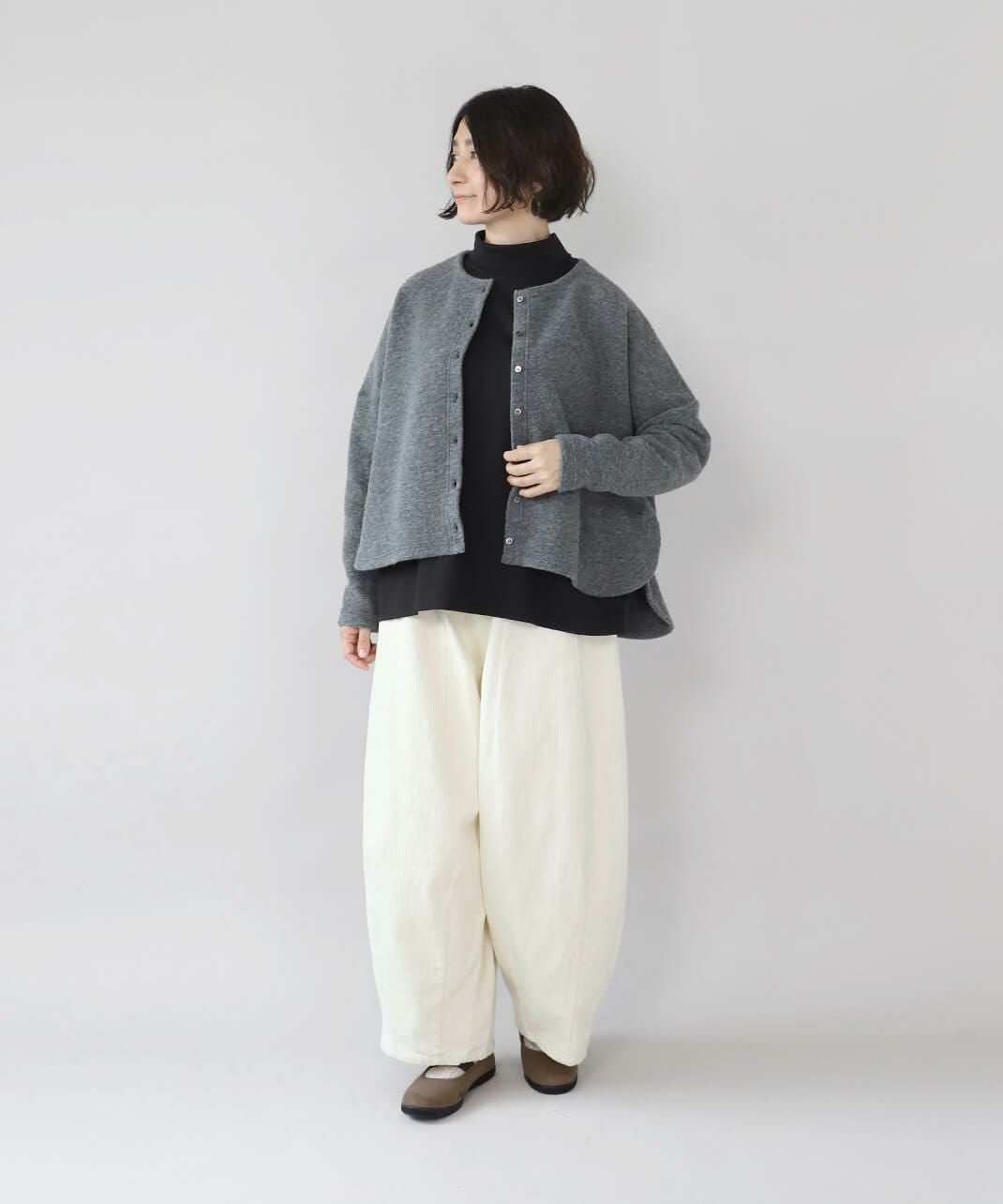 20%off】mumokuteki肌触りなめらか3WAY襟付きカットソー | mumokuteki