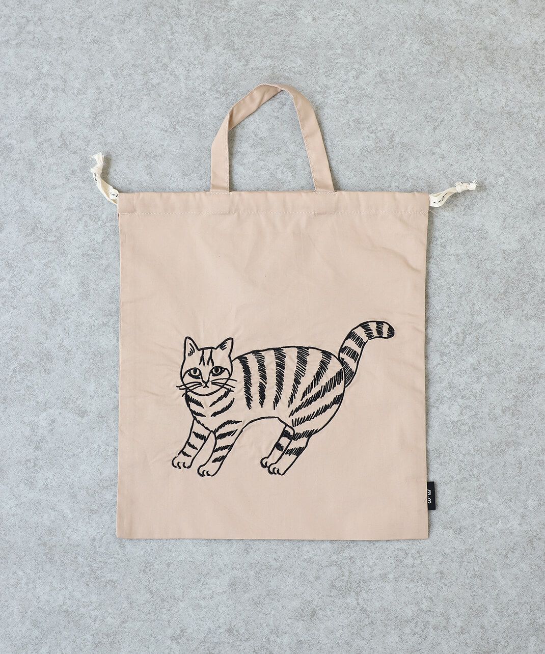 松尾ミユキEmbroidered Drawstring bag L | mumokutekiオンラインストア