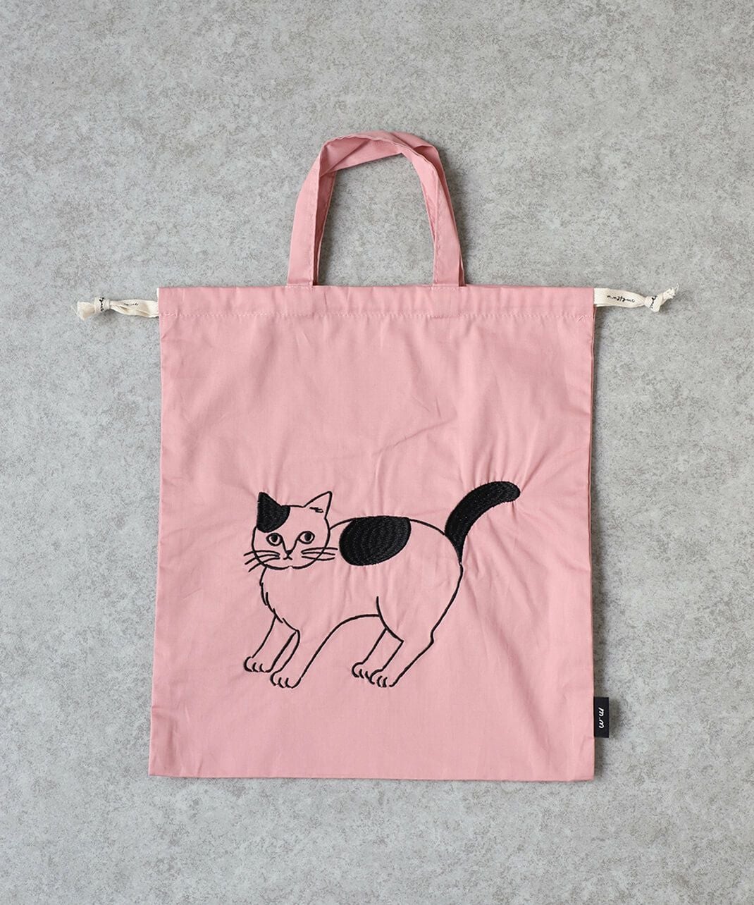 松尾ミユキEmbroidered Drawstring bag L | mumokutekiオンラインストア