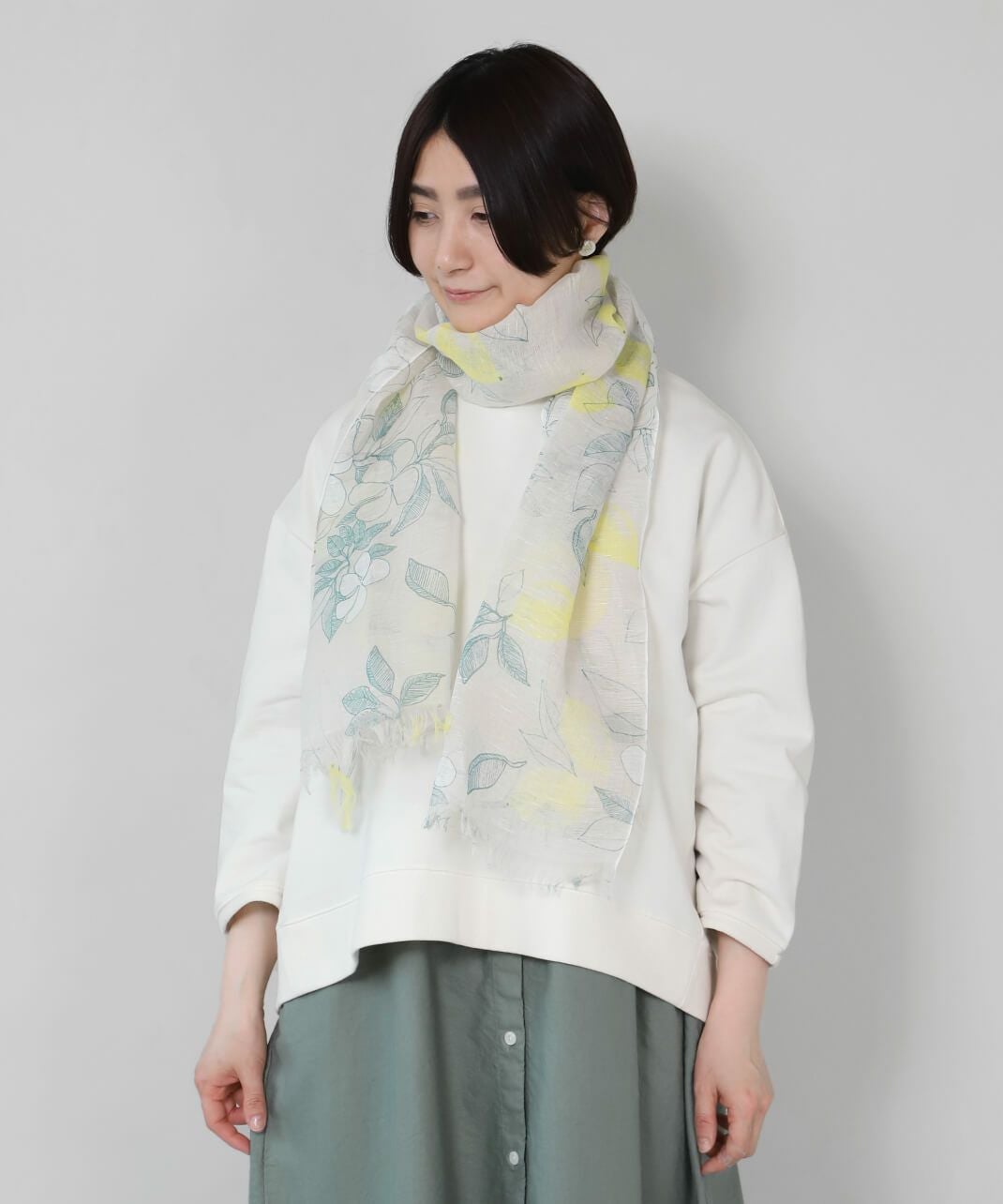 linen抗菌・防臭加工・UVカットチクチクしない麻ストール | mumokuteki