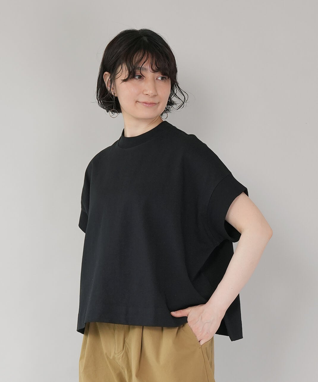 mumokutekiゆったりシルエットのUVカットワイドTシャツ | mumokuteki