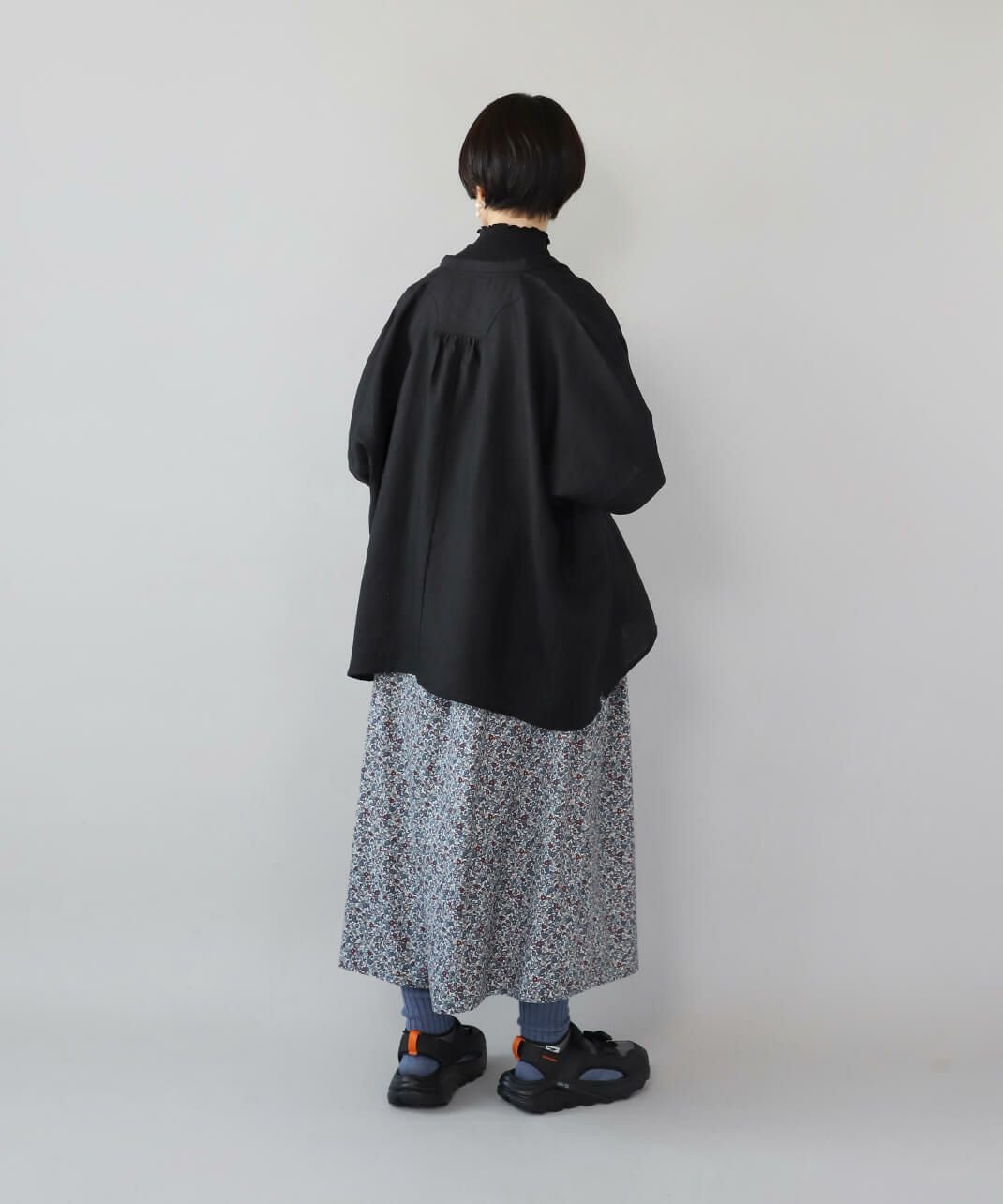 美品　Y’s for living リネン100%ブラウス　シャツ　丸襟　ヨウジ 丸襟切替えシャツブラウス | 京都通販ミセスのファッション館・本店