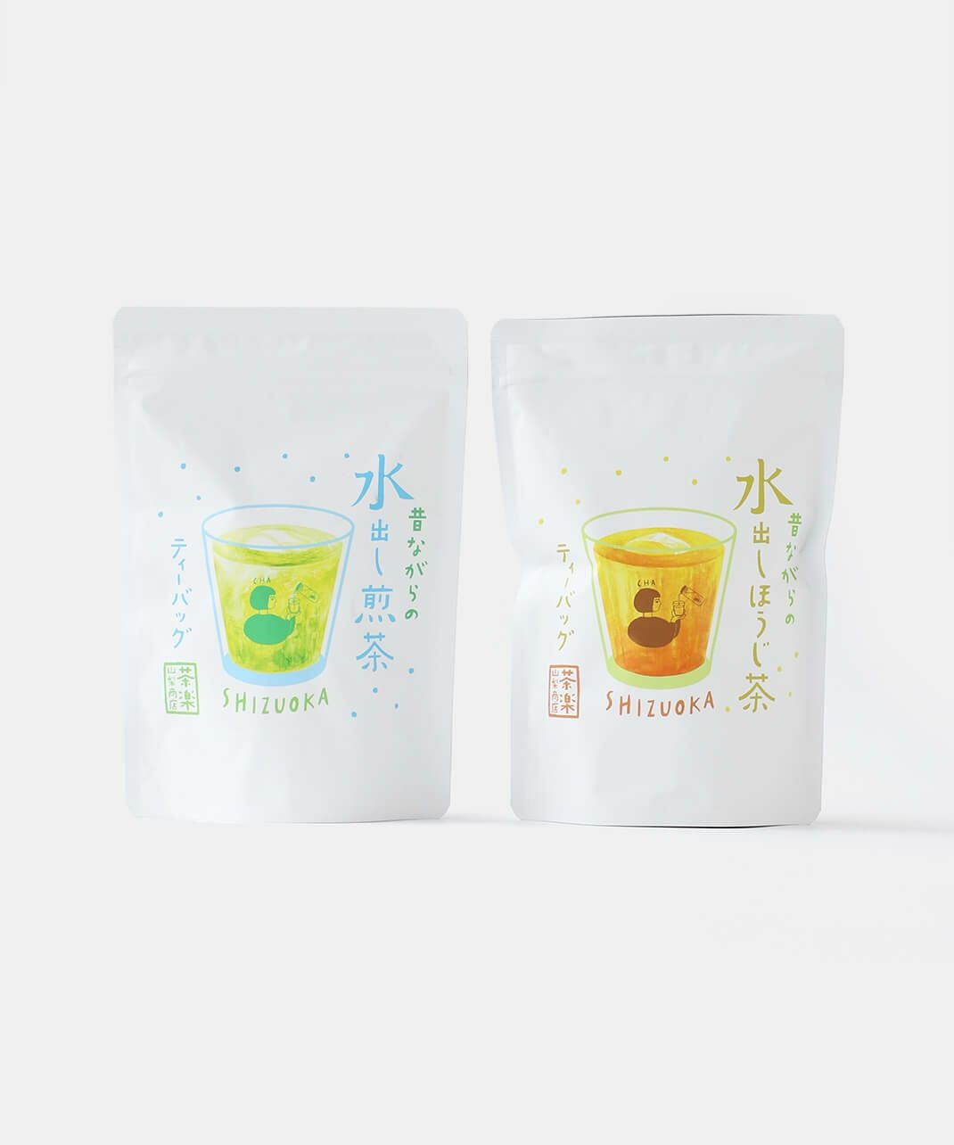 茶楽昔ながらの水出し茶ティーバッグ煎茶・ほうじ茶 | mumokuteki