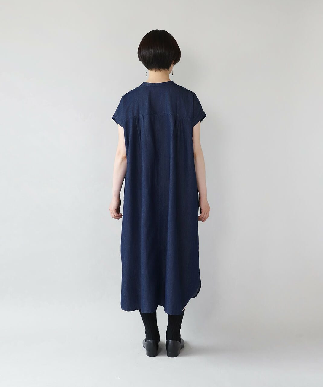mumokutekiさらりとしたデニムの2WAYワンピース | mumokuteki