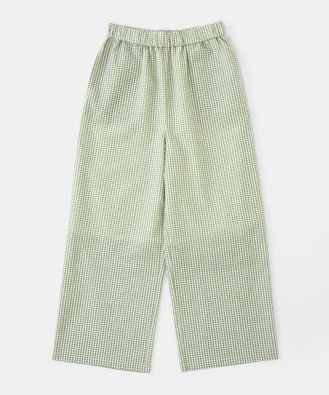 40%off】mumokutekiシアサッカーのギンガムチェックパンツ