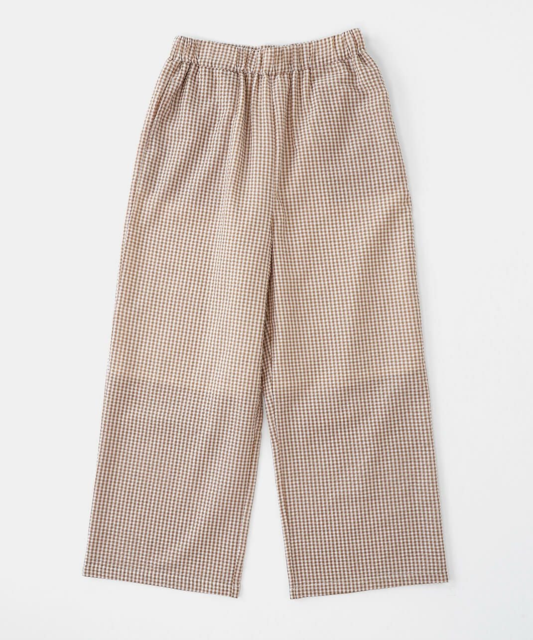 40%off】mumokutekiシアサッカーのギンガムチェックパンツ