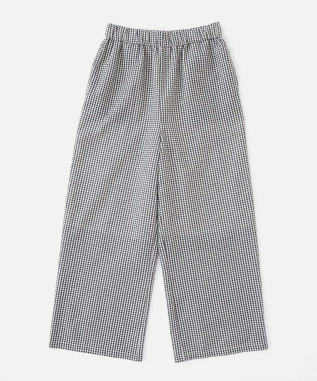 40%off】mumokutekiシアサッカーのギンガムチェックパンツ