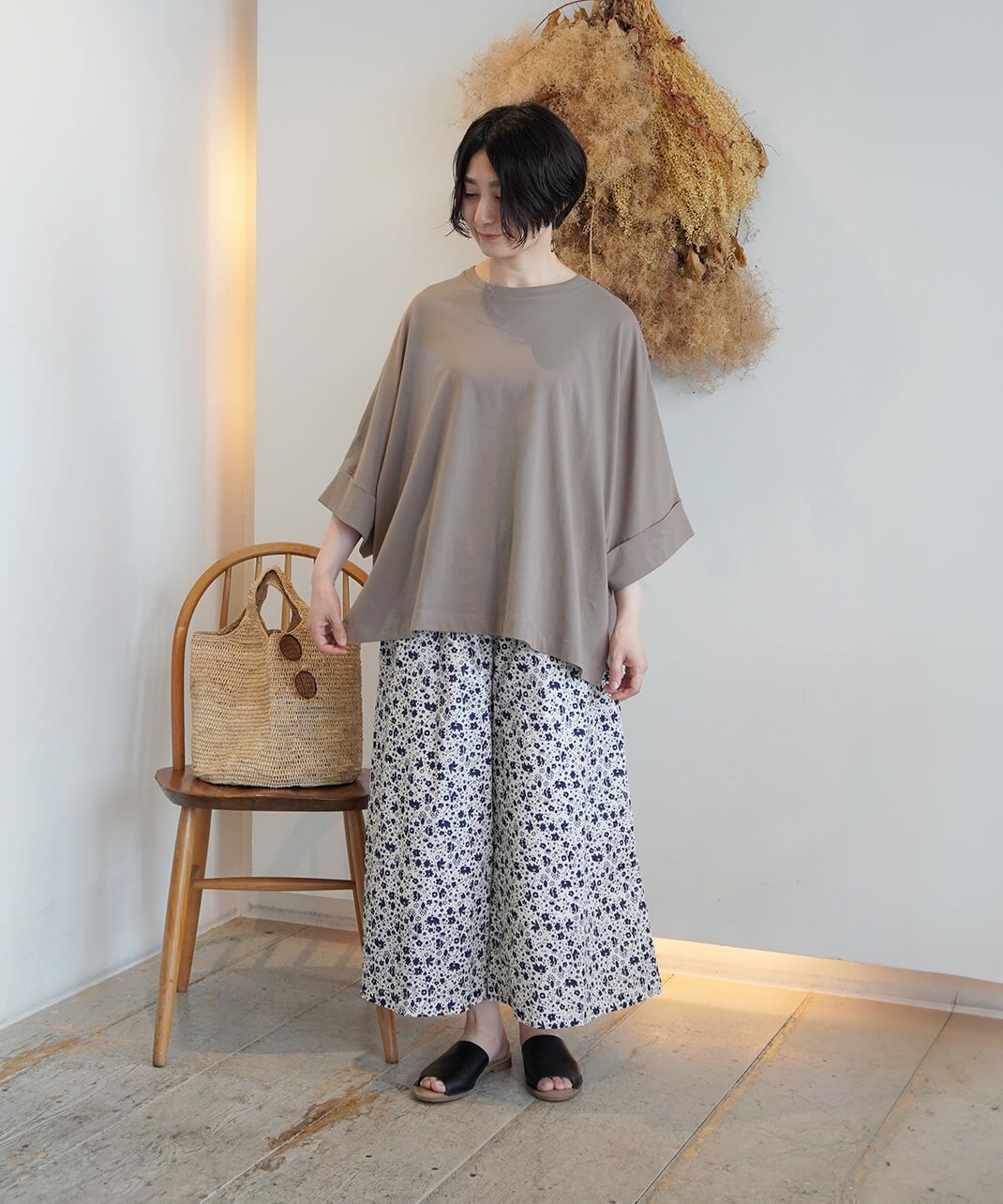 30%off】mumokuteki接触冷感＆UVカットポンチョシルエットのワイド