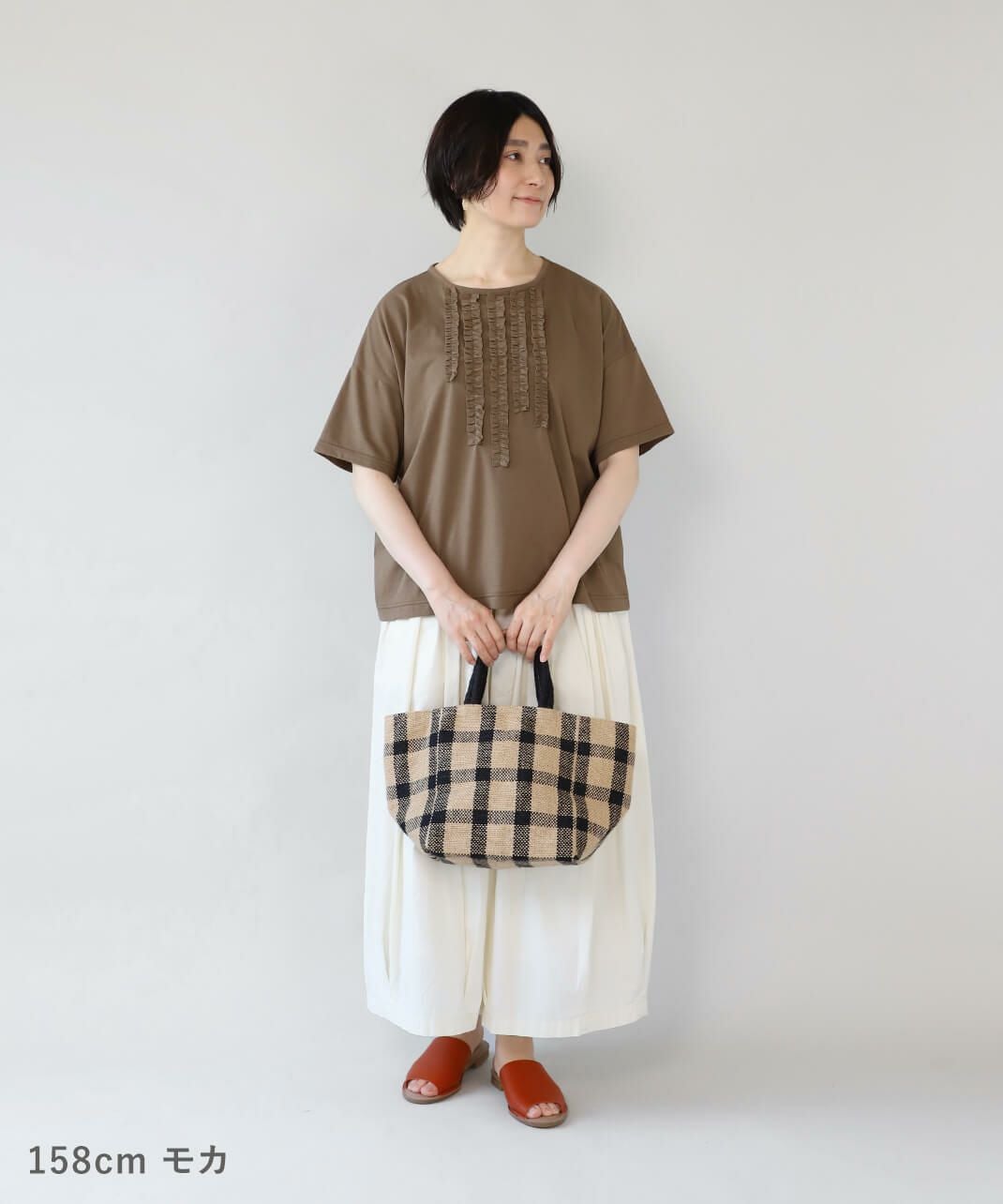 nachukara肌触りの良いソフト天竺のフリルTシャツ | mumokuteki