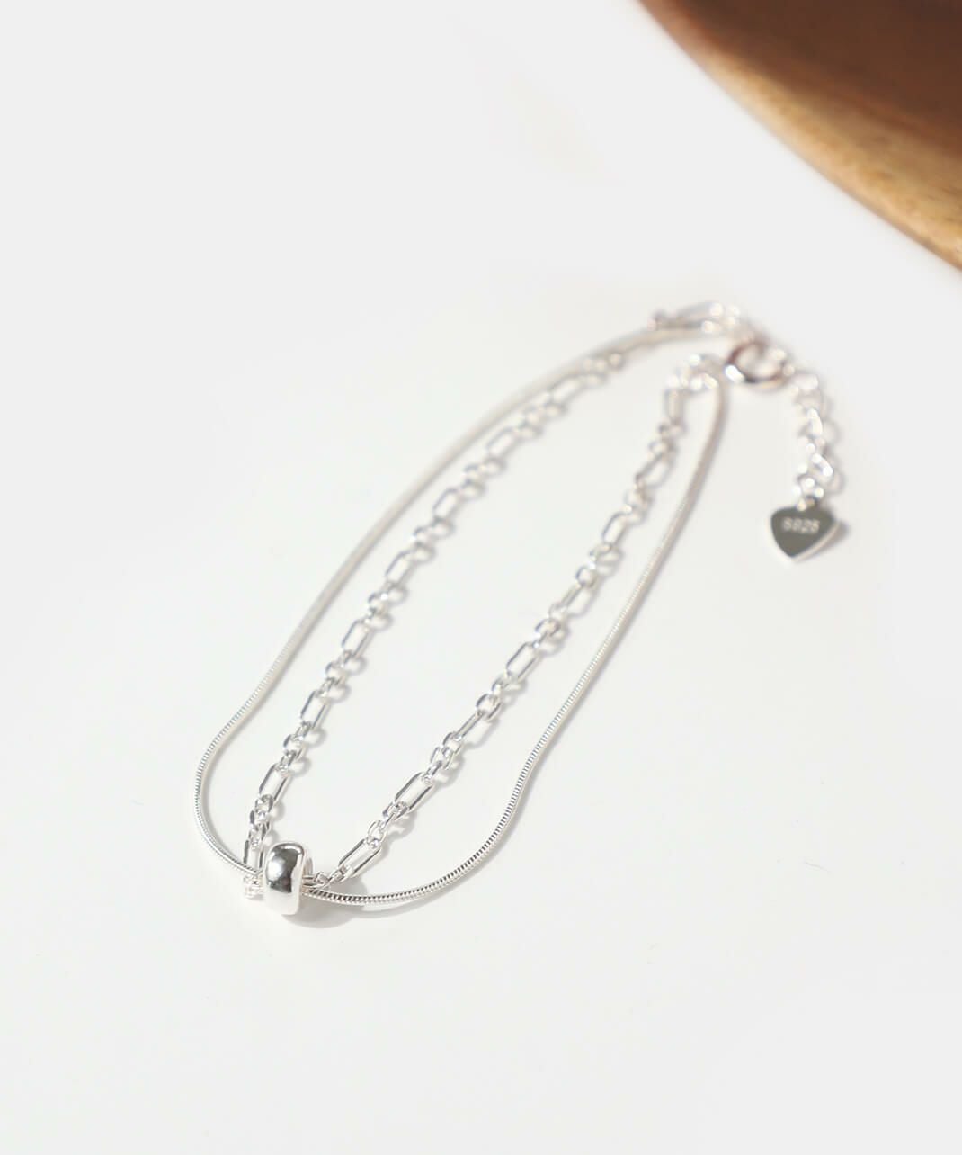 2点販売　▫️２連ブレスレット　※ B150-2 ▫️雫ネックレス　※N21-2 mumokutekiSilver9252連ブレスレット | mumokutekiオンラインストア