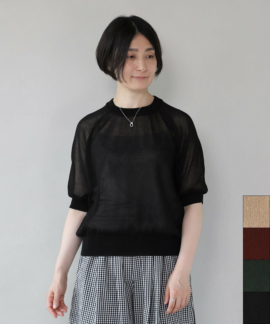 mumokuteki程よいシアー感のニットプルオーバー | mumokuteki