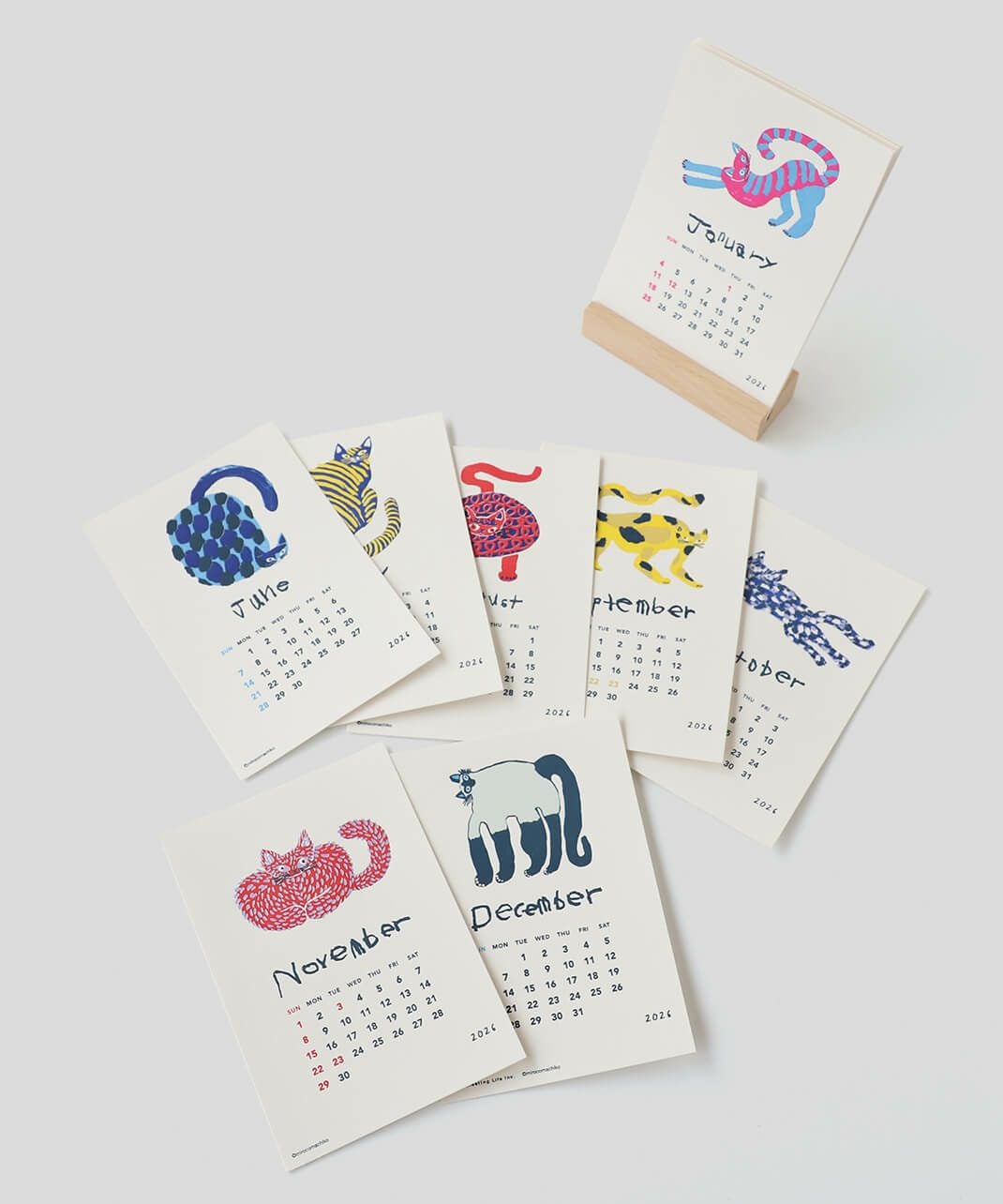 ミロコマチコ2026 レタープレススタンド卓上カレンダー | mumokuteki