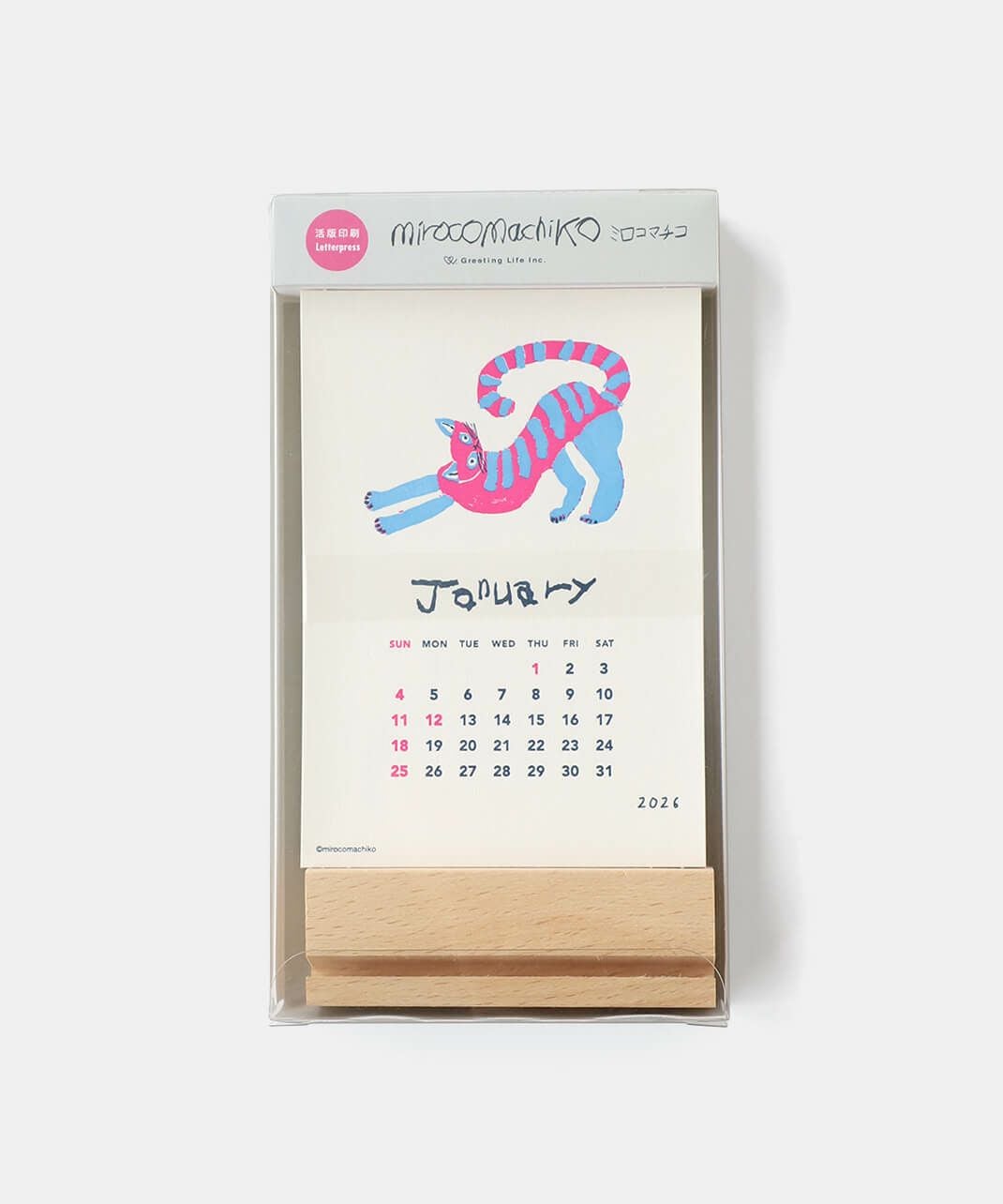 ミロコマチコ2026 レタープレススタンド卓上カレンダー | mumokuteki
