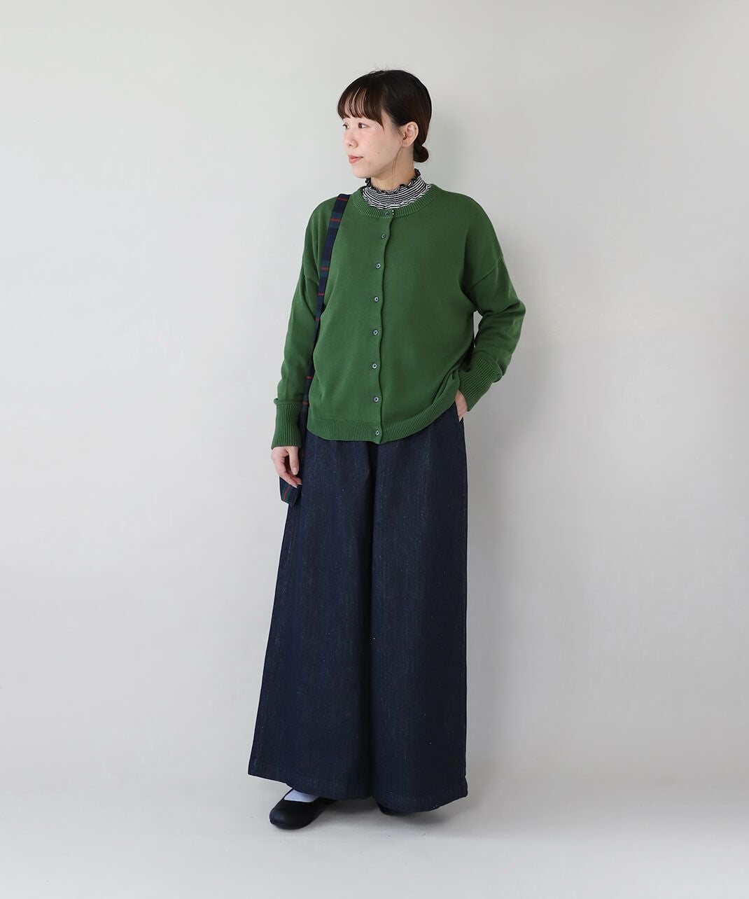 08Mabコットンリネンデニムのワイドパンツ | mumokutekiオンラインストア