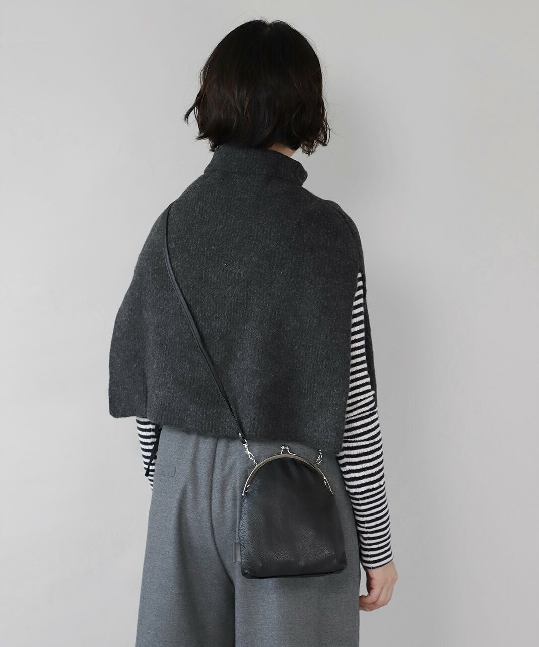 30%off】TIDEWAYとても柔らかい牛革のがま口ショルダーバッグ