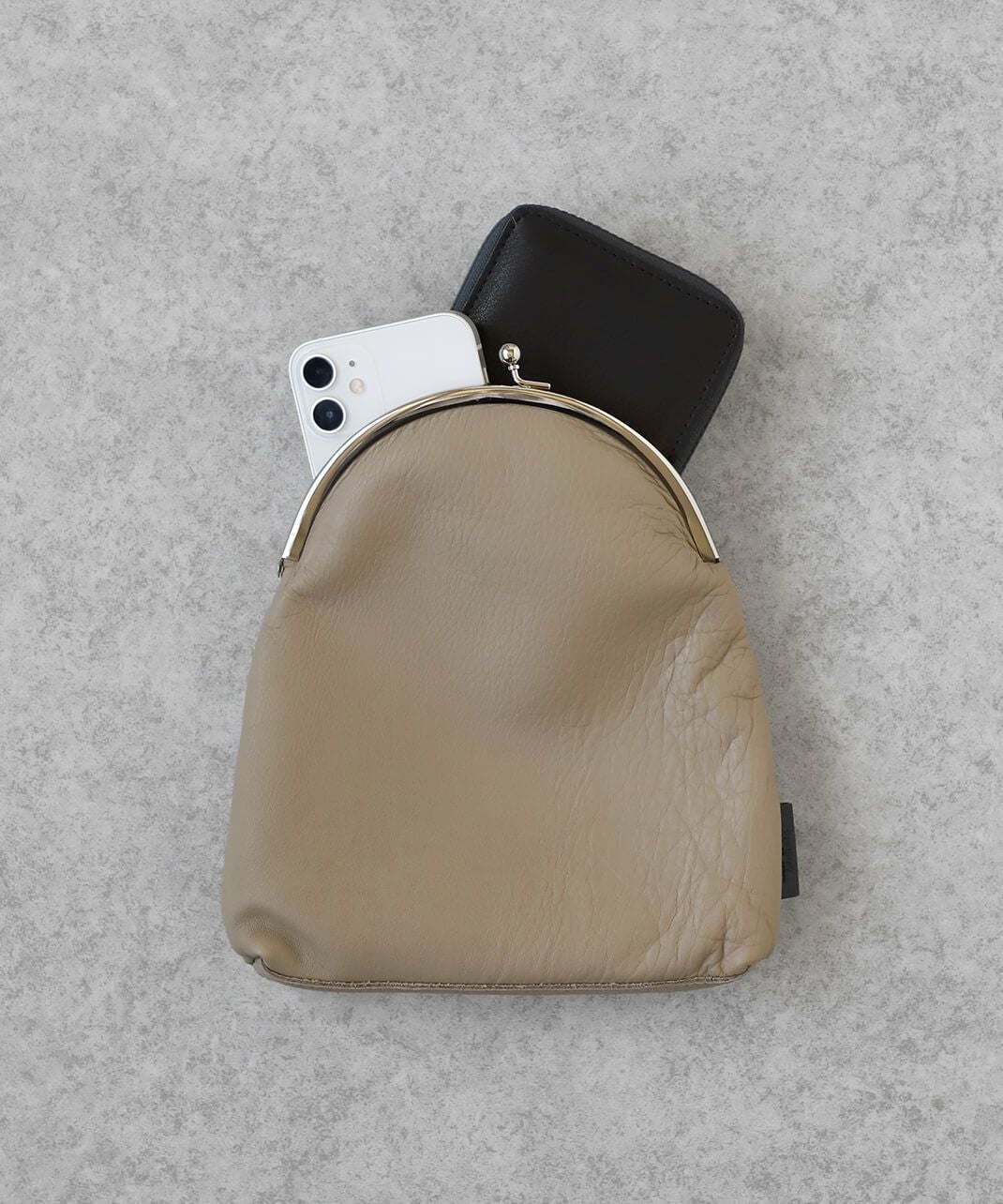 TIDEWAY　本革バッグ　がま口 30%off】TIDEWAYとても柔らかい牛革のがま口ショルダーバッグ