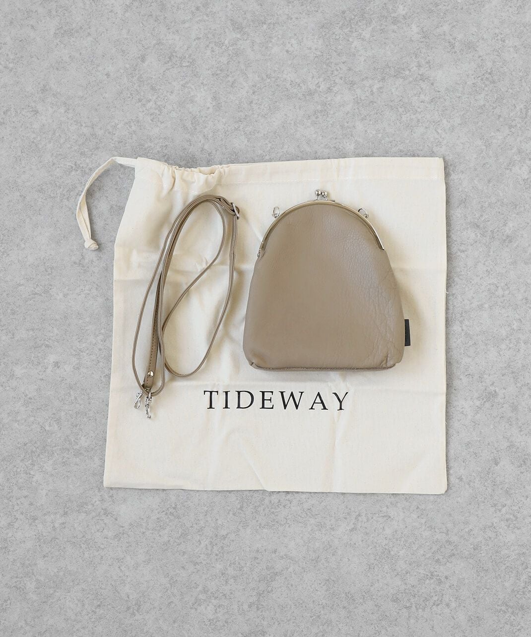 TIDEWAY　本革バッグ　がま口 30%off】TIDEWAYとても柔らかい牛革のがま口ショルダーバッグ