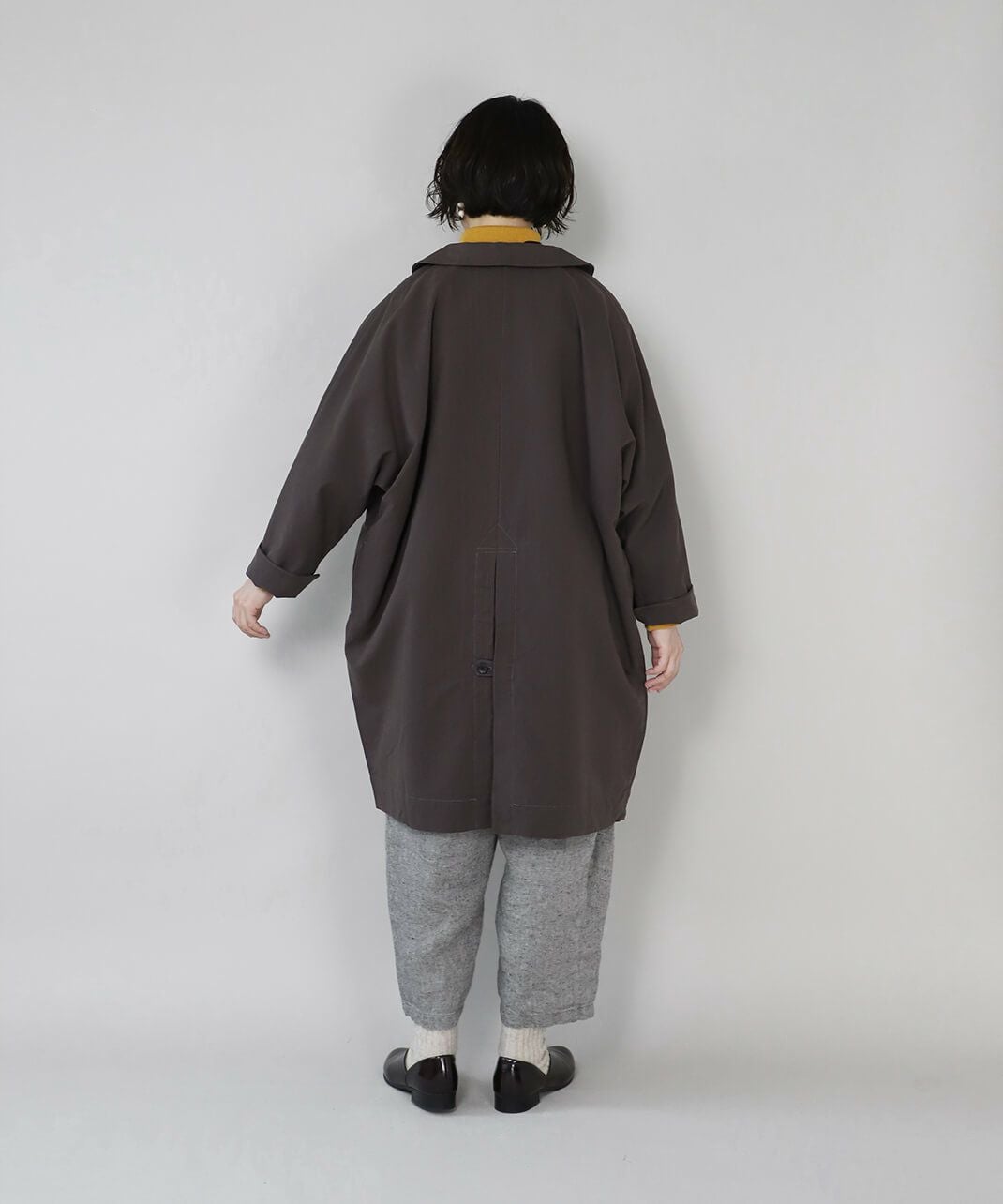 mumokutekiコットンナイロンの丸襟コート | mumokutekiオンラインストア