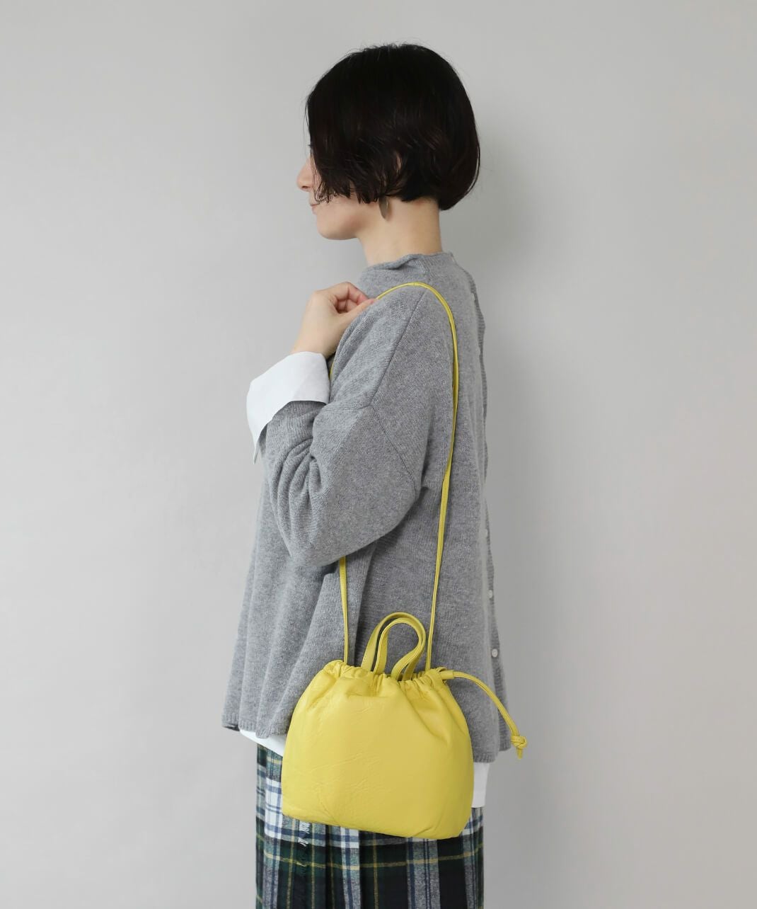 10%off】TIDEWAYソフトな風合いの牛革2WAY巾着バッグ | mumokuteki