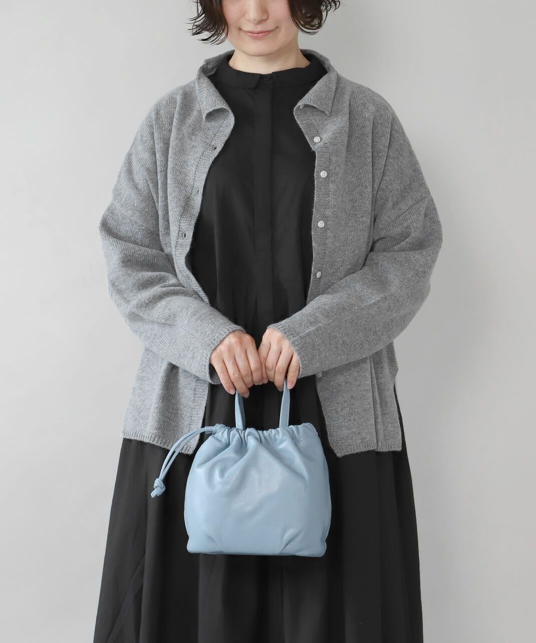 10%off】TIDEWAYソフトな風合いの牛革2WAY巾着バッグ | mumokuteki