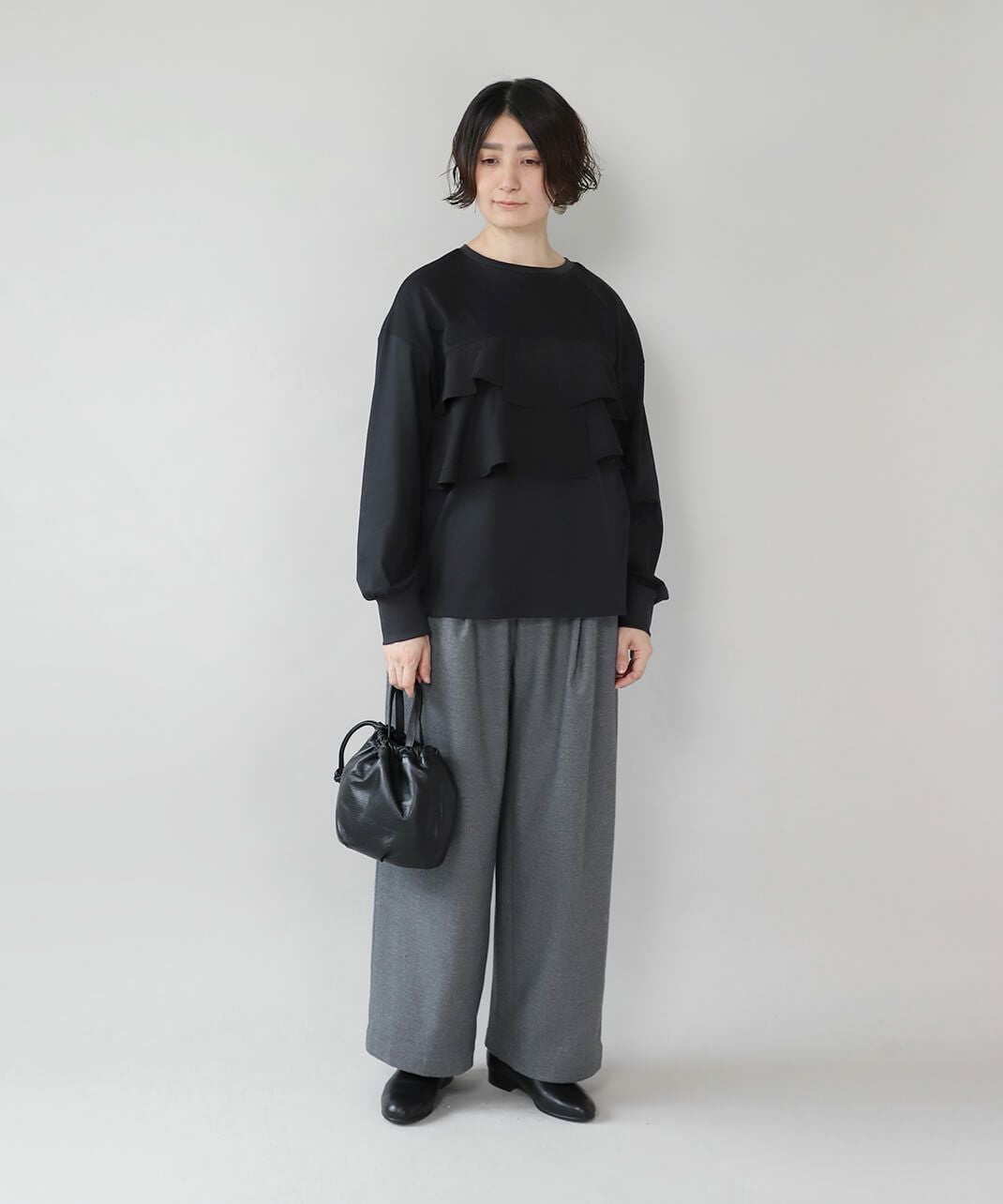 30%off】TIDEWAYソフトな風合いの牛革2WAY巾着バッグ | mumokuteki
