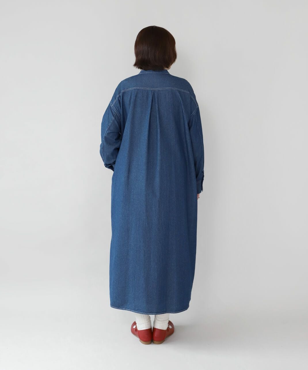 Noiaやわらかいデニムのピンタックワンピース | mumokutekiオンライン