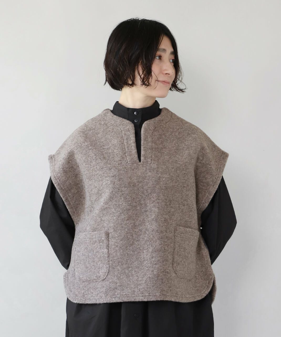 Bliss bunch軽くてあたたかいスライバーニットベスト | mumokuteki