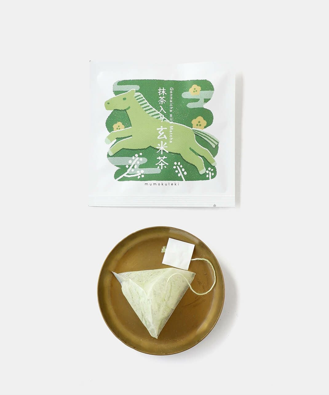 mumokuteki2026年干支茶 茎ほうじ茶・抹茶入り玄米茶 | mumokuteki