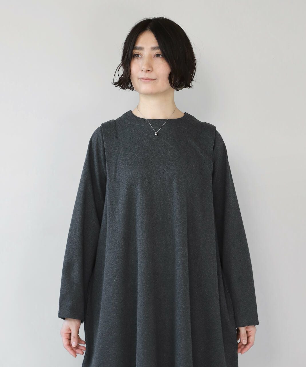 le ciel de demainコットンジャージーのカットソーワンピース