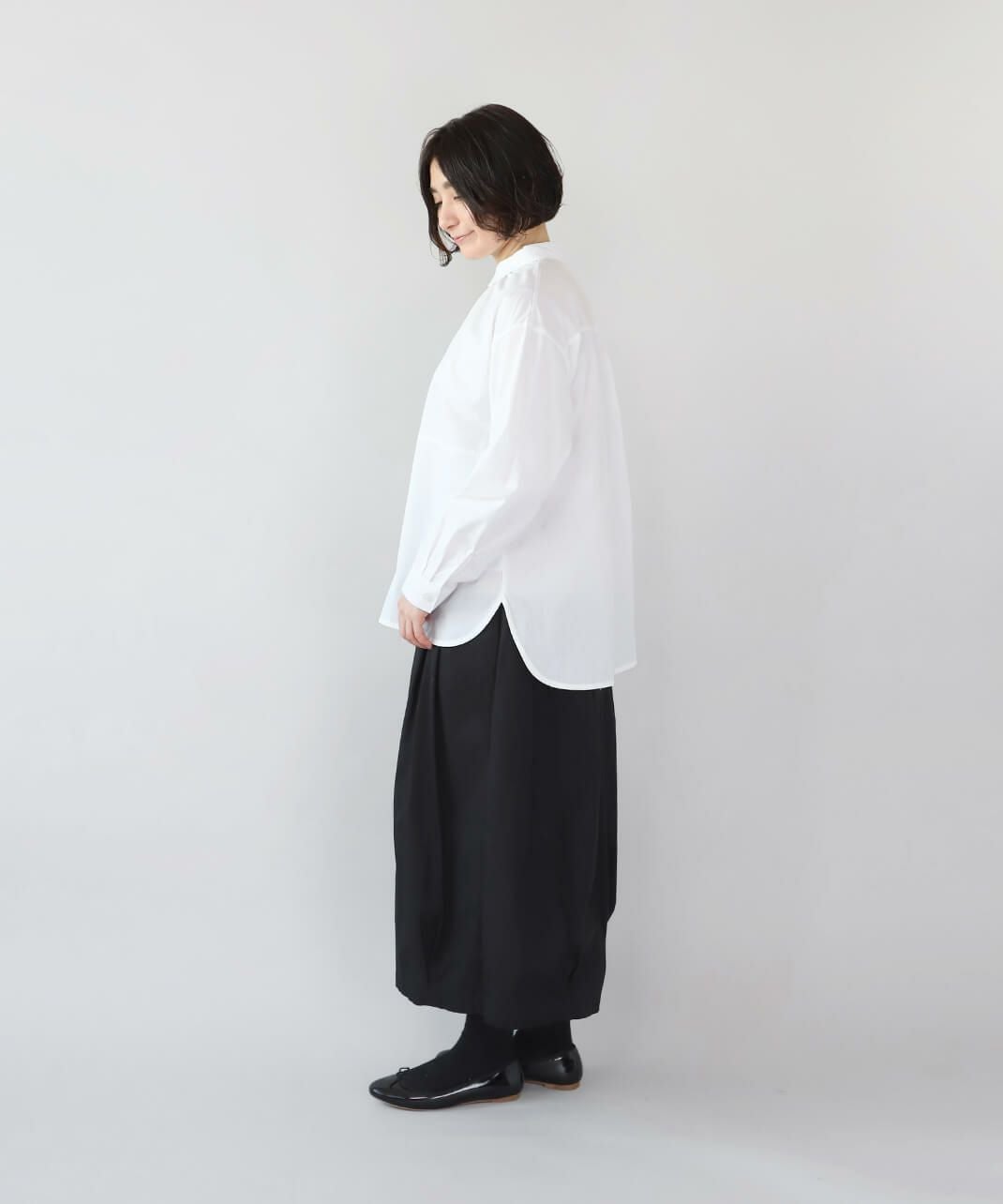 mumokuteki先染めコットンのパッチワークブラウス | mumokuteki